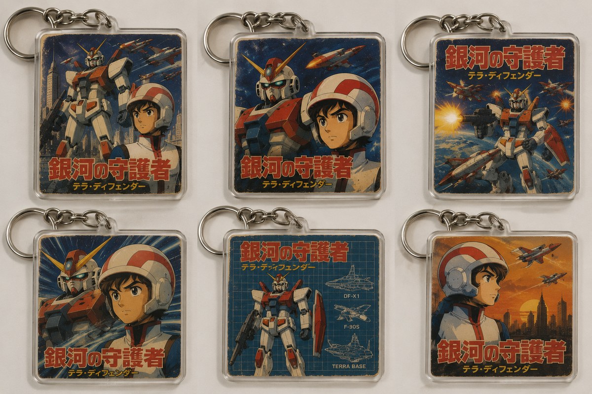 Shōwa Anime Acrylic Keyholder